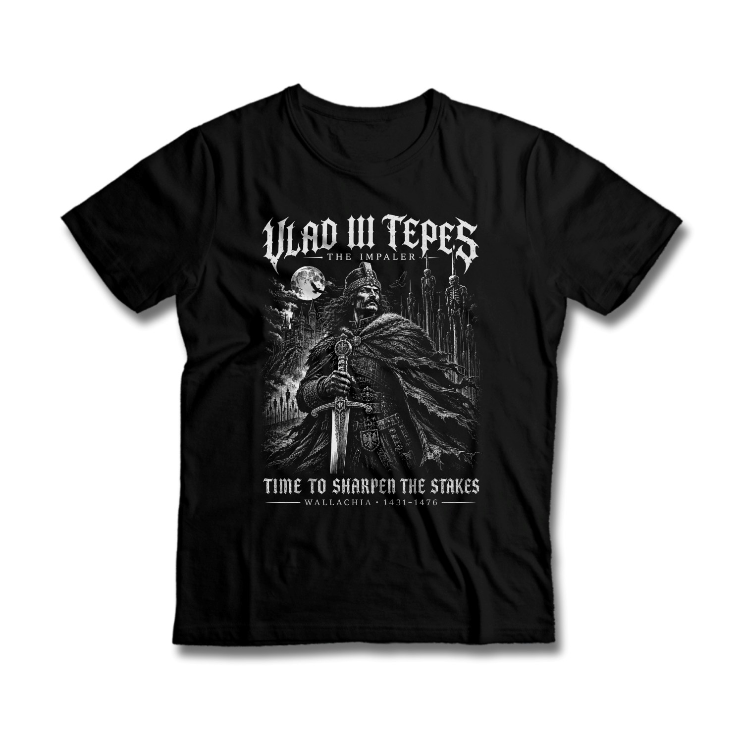 Tričko s potiskem Vlad III Tepes-The Impaler